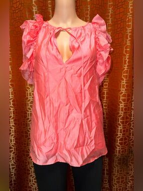 Antonio Melani Meadow Ruffle Sleeve Blouse Large NWT